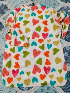 Colorful Heart Print Kurta
