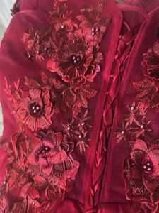 Stunning Red Embellished Evening Gown