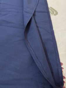 Stylish Blue Top with Ruffled Sleeves