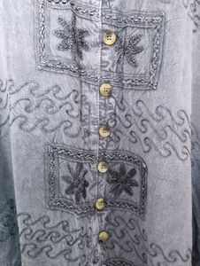 Front Button Top With Viscose Material