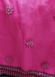 Beautiful two shades net plazzo with sequence embroidery comes with cotton inner..not used even once..brand new