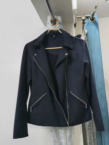 Stylish Navy Blue Biker Jacket