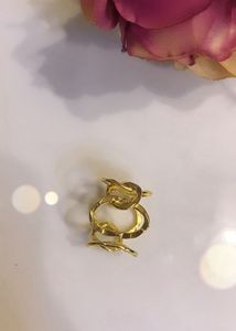 new brass Elegant Gold-Tone Interlocking Ring