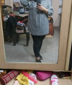 Black And White Checked Tunic