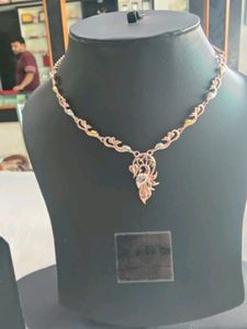92.5 Rose Gold Neckpiece WTH Earings