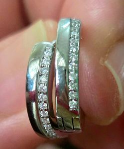 Sparkling Hoop Earrings 925 silver BrandNew