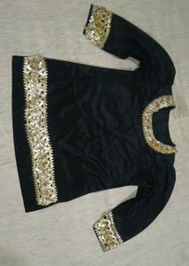 Luxury Satin Lehenga with Heavy Gota Patti Work
