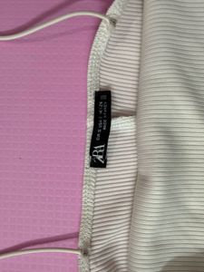 ZARA white ribbed bodysuit