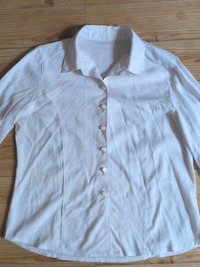 Classic White Button-Up Shirt