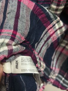 Max Chic Plaid Embroidered Tunic Top