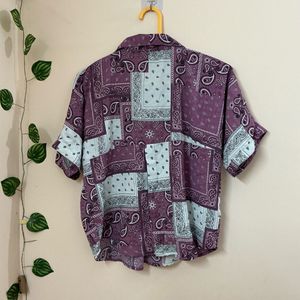 Paisley Patchwork Short Sleeve Shirt