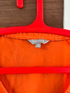 Orange V-Neck Top