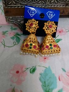 Temple Style Jhumka Earrings