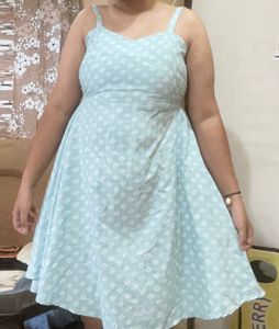 Cute Light Blue Patterned Sundress