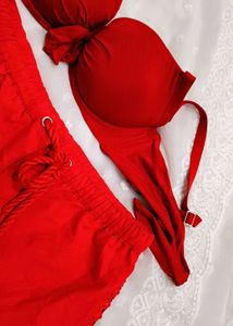 Chic Red Bikini Set