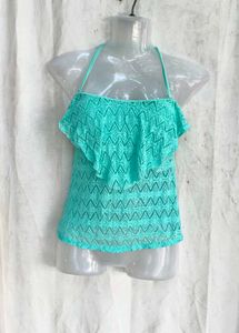 Aqua Lace Bikini Top
