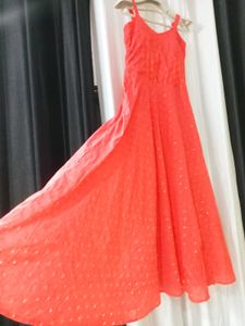 Vibrant Orange Maxi Dress