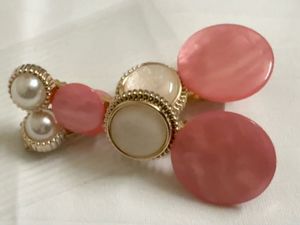 Cute Pink &amp; Pearl Hair Clip