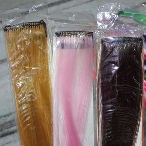 Clip-in 10 colors Hair Streaks all