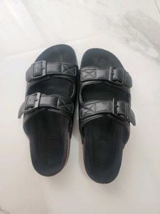 NEEMAN'S - Black Double Strap Comfort Sandals