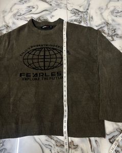 Vintage Fearless Graphic Knit Sweater