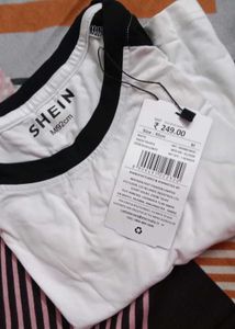 M size Shein Cropped Raglan Tee