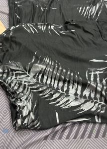 Chic Black Tropical Print Dress