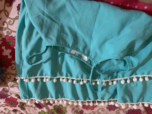 Italian Crepe Pom-Pom top