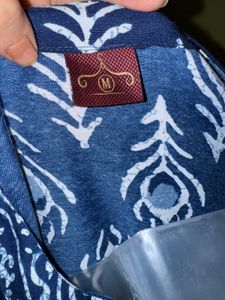 Navy Blue Printed Kurta Set with Dupatta