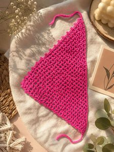 Crochet Pink Bandana
