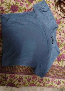 heaven blue body hug crop tee