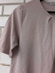 Soft Textured Short Sleeve Top