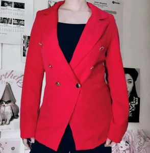 Chic Red Blazer