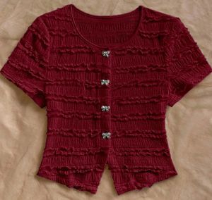 [Brand New] Chic Ruffled Button-Up Top