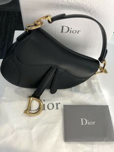 dior black saddle bag (mini)