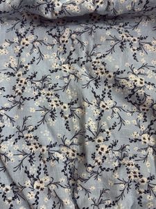 Blue Floral Off-Shoulder Smocked Top