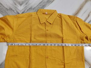 Men's Mustard Yellow Full Sleeve Shirt