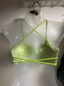 Vibrant Neon Yellow Bikini Top