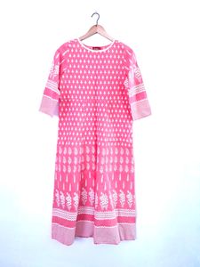 Peach Printed Kurta (Women's)