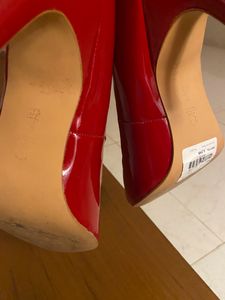 Red 6 Inches Pencil Heels