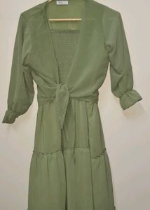 Smocked Tiered Midi Dress