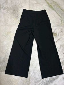 MANGO Chic Black Wide Leg Pants