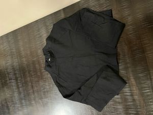 Black Long Sleeve Mock Neck Top