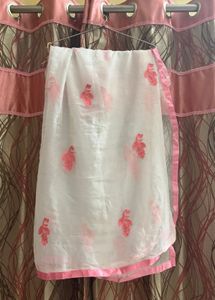 Elegant Pink Kurta Set with White Dupatta