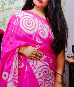 Love Ly Pink💕 Without Blause Saree