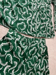 Green Printed Co-ord Set