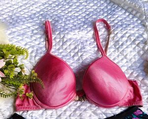Satin Pink Push-up Bra