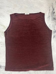 Maroon Color Fitted Top