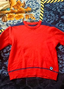Red &amp; Blue Striped Knit Sweater