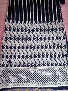 Stylish Black Kurta with White Embroidery